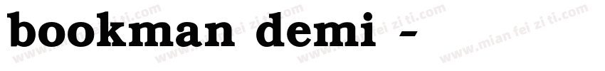 bookman demi字字体转换